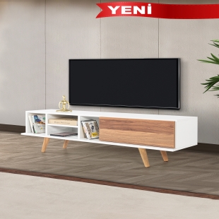 3330 Ela 130 Cm ( AH�AP AYAKLI ) TV �nitesi , Beyaz - S���t
