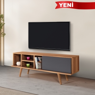 3331 Ela 130 Cm ( AH�AP AYAKLI ) TV �nitesi , S���t - Antrasit