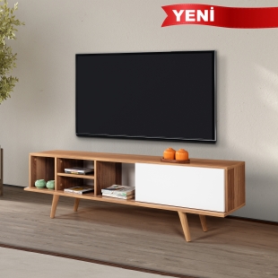 3633 Ela 160 Cm ( AH�AP AYAKLI ) TV �nitesi , S���t - Beyaz