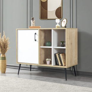 4111 �ile (METAL AYAKLI METAL KULPLU) 100 Cm Konsol - Tv �nitesi - Yemek Odas� -