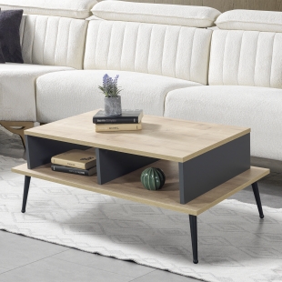 2009 �ile Metal Ayakl� Orta Sehpa , Salon Sehpas� Safir Antrasit