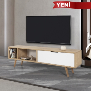 3640 Ven�s 160 Cm ( AH�AP AYAKLI , METAL KULPLU ) TV �nitesi , Safir - Beyaz
