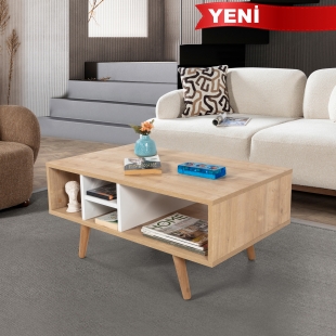 2023 Sina Orta Sehpa ( AH�AP AYAKLI ) , Safir - Beyaz , Salon , Orta Odas�