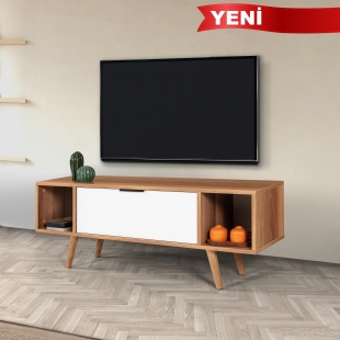 3326 Mesir 130 Cm ( AH�AP AYAKLI , METAL KULPLU ) TV �nitesi , S���t - Beyaz