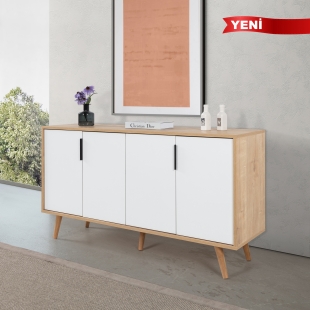 4515 S�rma 150 Cm ( AH�AP AYAKLI , METAL KULPLU ) Konsol , Safir - Beyaz , Salon
