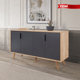 4516 S�rma 150 Cm ( AH�AP AYAKLI , METAL KULPLU ) Konsol , Safir - Antrasit , Sa