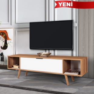 3626 Mesir 160 Cm ( AH�AP AYAKLI , METAL KULPLU ) TV �nitesi , S���t - Beyaz