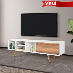 3630 Ela 160 Cm ( AH�AP AYAKLI ) TV �nitesi , Beyaz - S���t