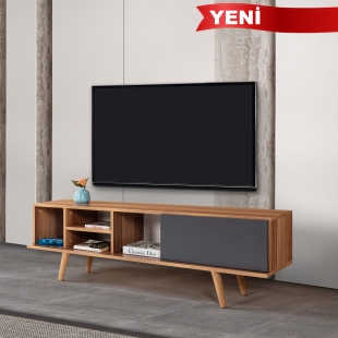 3631 Ela 160 Cm ( AH�AP AYAKLI ) TV �nitesi , S���t - Antrasit